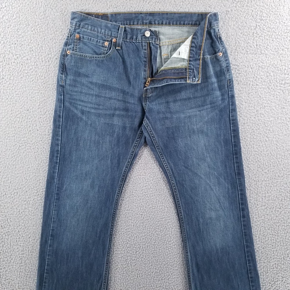 Levis 527 Jeans Mens 34x32 Slim Bootcut Dark Blue Denim Pants (Tag 34x34)